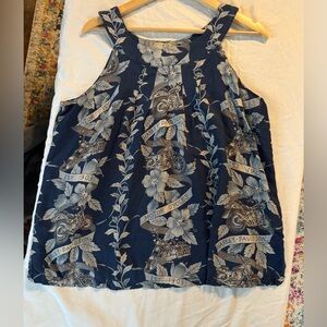 Harley-Davidson Women's Blue Floral Tank Top